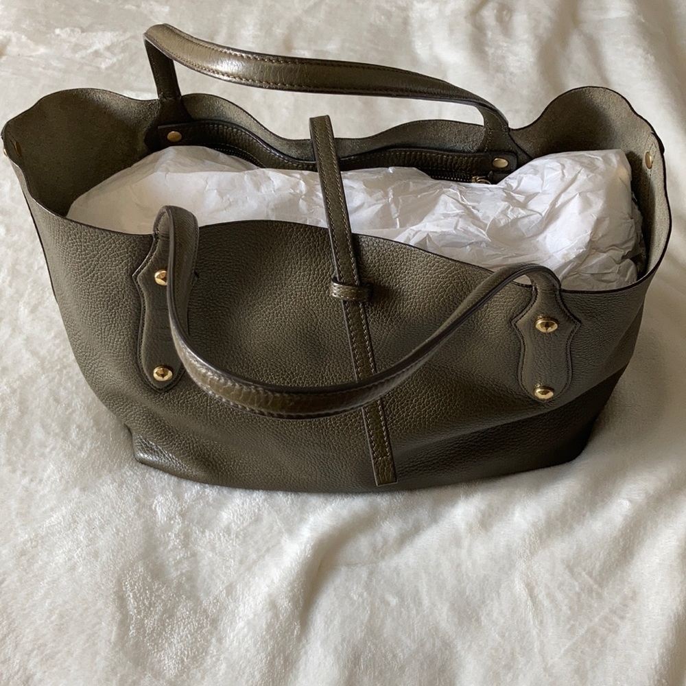 Annabel Ingall olive green purse